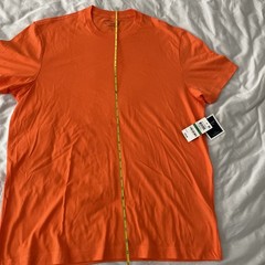 Club Room Men’s ORANGE Cotton Blend T-Shirt, size Large NEW with Tags UPF 25