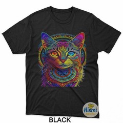 Funny Cat Colorful Mandala Pet Lover T-Shirt