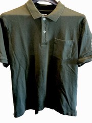 Lands’ End Mens XL 46-48 Short Sleeve Pullover Henley Shirt Olive Green