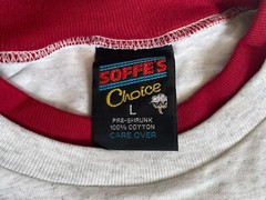 vintage soffe oversized plaid trim t-shirt mens size large NOS 90s NWOT made USA