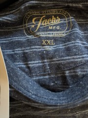 NWT Jachs T Shirt Mens XXL Blue Pin Stripes Pocket Crew Neck