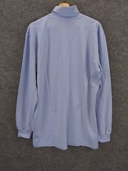 Unbranded T-Shirt Mens Large Blue Turtleneck Long Sleeve Cotton Polyamide