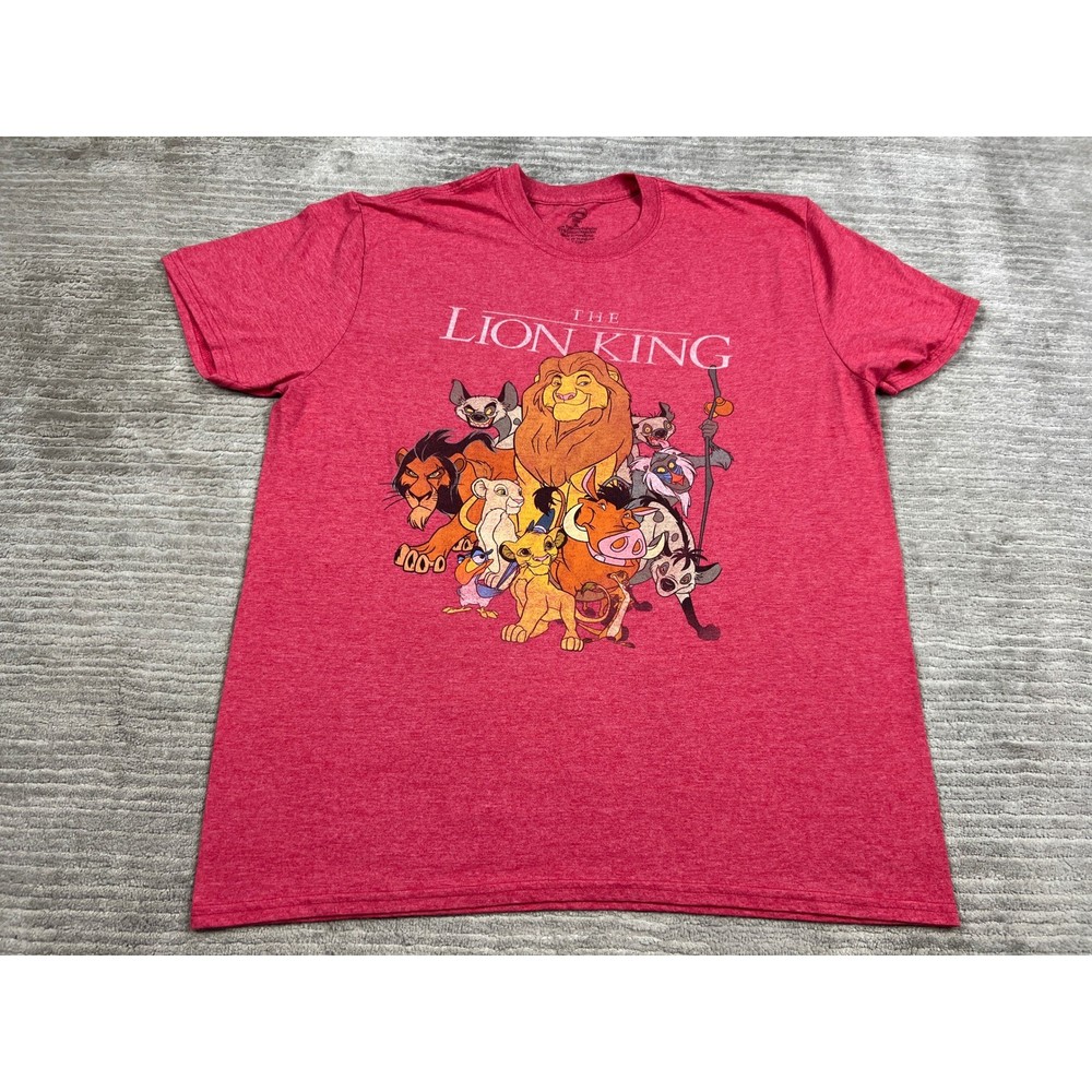 Disney T-Shirt Mens XL Red The Lion King Graphic Tee Short Sleeve 25992
