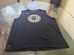 NIKE TEE SHIR (SLEEVELESS) FOR MEN. ( BLACK / WHITE ) SIZE – XXL. L.A.CLIPPERS.
