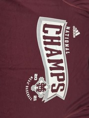 Adidas Creator Tee MSU Baseball National Champs 2021 T-shirt Maroon Men’s Large
