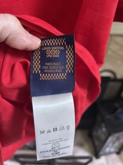 LOUIS VUITTON Men’s LV monogram crystal patch damier T-Shirt – red – XXL 2XL