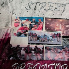 Sada Street Predators T-Shirt Mens 4X White Magenta Graphic V-Neck Tie Dye Dope