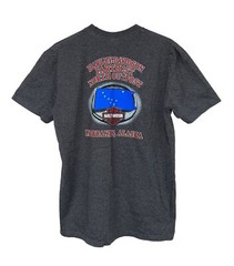 Harley Davidson Motorcycle Mens Medium T-shirt Fairbanks Alaska Farthest Outpost
