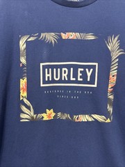 Hurley T-Shirt Men’s Xl Floral Botanical Hawaiian Island Surf Beach Casual