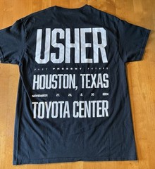 Usher Past Present Future Tour Concert T-Shirt 2024 Houston Tx Toyota Center SzM