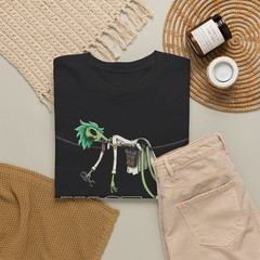 Just Zap It Funny Alien Cartoon Graphic T-Shirt