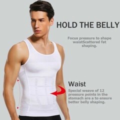Men’s Slimming Body Shaper Shirt Compression Abs abdomen Control Belly Underwear