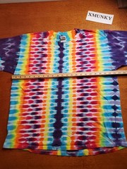 Vintage 2000s Fruit Of The Loom Blank Tie Dye T Shirt XL Rainbow Hippie y2k 90s