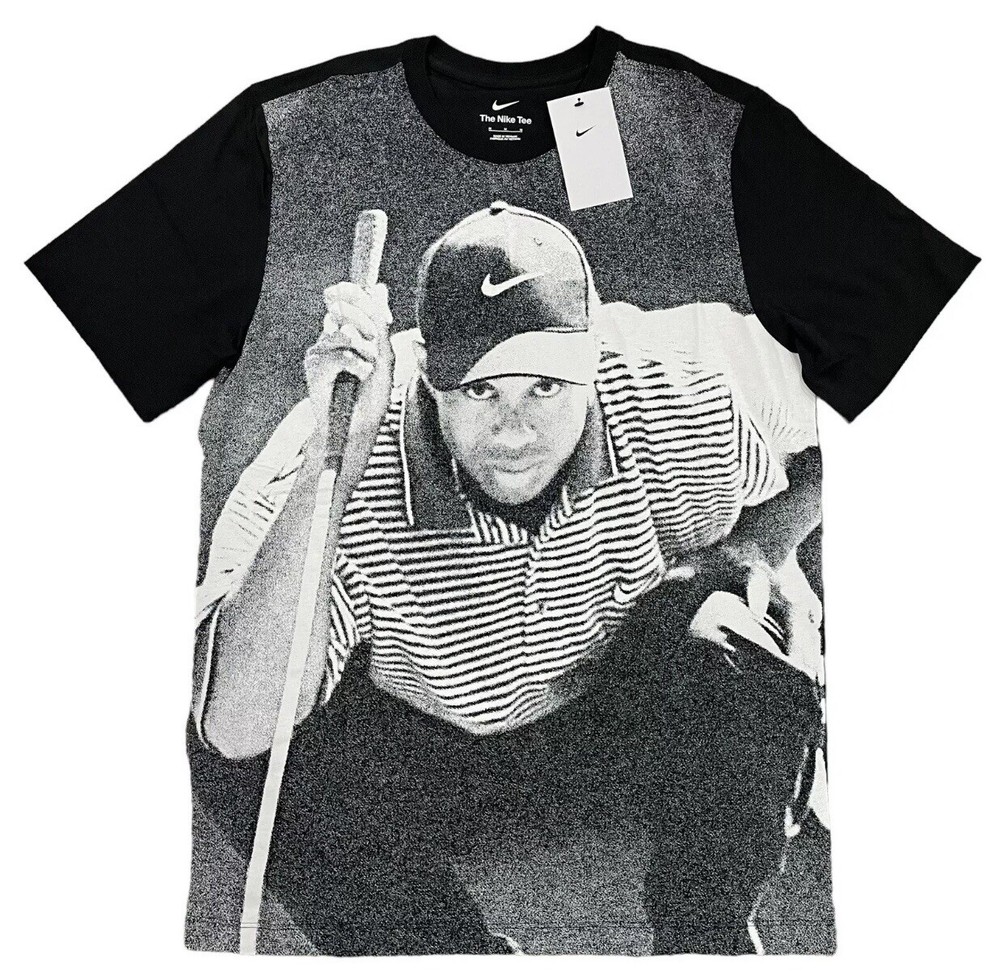 Nike Golf Tiger Woods Poster T-Shirt Black DQ8129-010 Men’s Size L