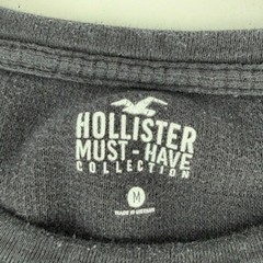 Hollister Must Have Collection Black Waffle Knit Long Sleeve Top Mens Medium