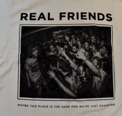Real Friends Mens Concert Crowd Maybe This Place is the Same White Shirt New XS