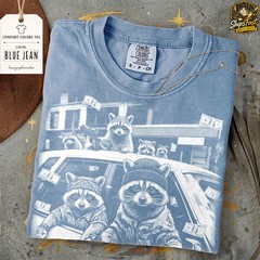 Raccoon Funny Gangsta Animal Comfort Tee