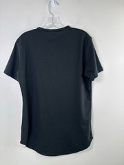 CUTS AO Henley Curve-Hem Tee Medium Black PYCA Pro® Elongated Short Sleeve Shirt