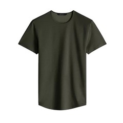 BYLT Premium Basics Mens Drop Cut Lux Short Sleeve Tee Olive Green Large