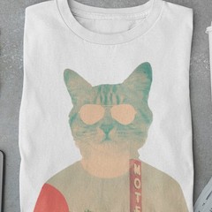 #26 Cool Cat Men’s T-shirt, Funny Animal Print Mens Tshirt, Cat Print Mens Tshir