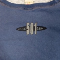 Vintage Levi’s Mens Shirt Blue L Tee 90’s 501 Strauss Co. San Francisco