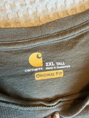 Carhartt K87 Pocket T Shirt Men’s 2XL Tall 2XLT Gray Loose Fit Heavyweight…