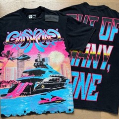 NEW Godspeed Sunset Beach Yacht print Tee Mens Short sleeved T-shirt