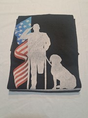 K9’s For Warriors T Shirt Size Large K9s Strong USA Flag Service Dog USA