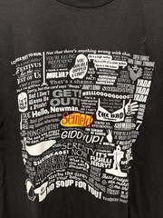 Seinfeld Quotes Catchphrases & Logos Black T-Shirt – Size XL