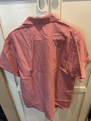 Mens Eleven Oasis Shirts Size Med. Linen and Cotton Blend, Salmon Color