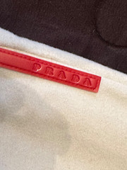 Prada Sport Color block Long Sleeve Red Tab Fleece Nylon Sweatshirt Pullover S