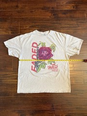 FashionNova Faded Memories 2xl tee measurements pictured pinhole