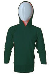 DRI-FIT Hoodie Long Sleeve T-Shirts, UPF 50+ Sun Protection Hooded FOREST GREEN