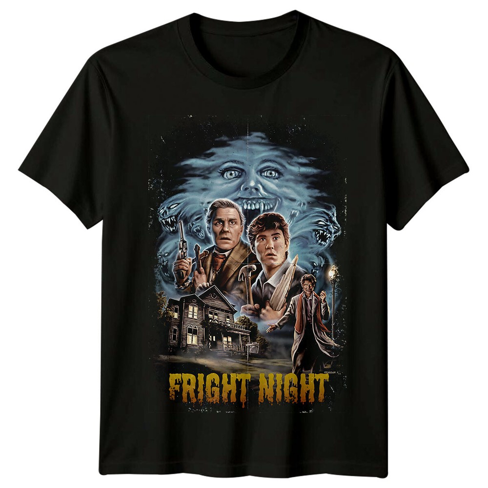 Fright Night (1985) Movie Poster Inspired T-Shirt Retro Classic Tee Unisex