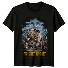 Fright Night (1985) Movie Poster Inspired T-Shirt Retro Classic Tee Unisex