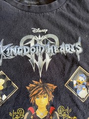 Disney Kingdom Hearts III Graphic Unisex T-Shirt Medium Med Square Enix Faded