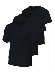 New 3-12 Pack Men’s 100% Cotton Tagless T-Shirt Undershirt Tee Plain Black S-XL