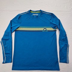 Gerry Blue Long Sleeve Polyester Spandex Performance T-Shirt Men’s M