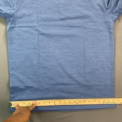 Coofandy Shirt Mens M Blue Short Sleeve Henley Lightweight Stretch Tee Polyester