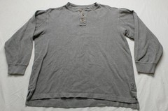 Duluth Trading Co. Men’s Waffle Mock Henley Shirt NN7 Heather Grey Medium NWoT