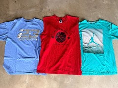 24 Sports T-Shirt & Jersey Bundle MLB NFL NBA Jordan Tee Mixed Teams & Sizes Lot