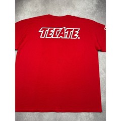 Tecate Cerveza Beer Promo T-Shirt Red Gold Foil Eagle Graphic Mens XXL Party