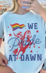 We Pride At Dawn T-shirt, Lesbian Cowgirl Shirt