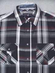 Beverly Hills Polo Club Shirt Adult Large Black Red Plaid Button Classic Men’s L