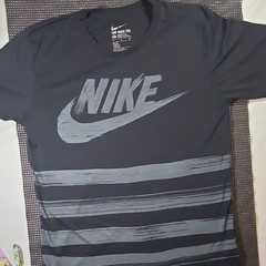 Nike Black/Gray Logo Graphic Crewneck Knit Short Sleeve Tee Men’s 2XL