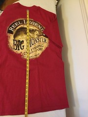 NWT Reel Legends L Men Tee Short Sleeve Shirt Red 100% Cotton Fishing Logo