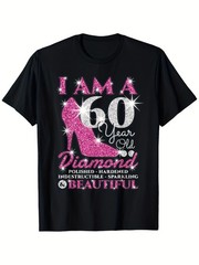 60th Birthday T-Shirt for Women & Men – I Am 60 Years Old Diamond Theme Party