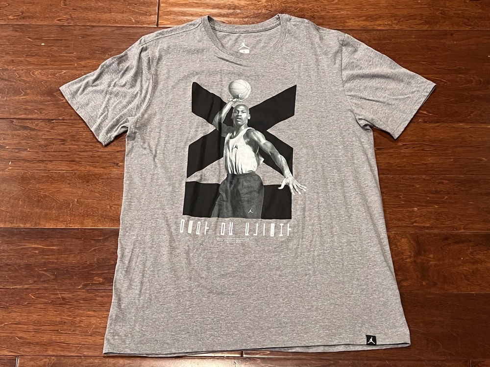 Nike Jordan Retro 11 XI Concord Gray Mens Large Jumpman Graphic Logo T Shirt