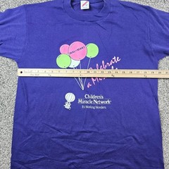 Vintage Walmart Shirt Mens Large Purple Childrens Miracle Network 90s USA Made