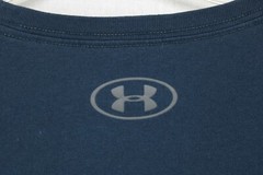 Under Armour Shirt Men’s XL Blue Heatgear Project Rock T Short Sleeve Bull Skull